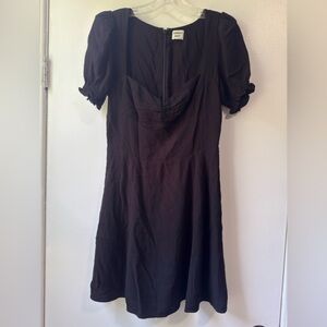 Sunday Best Tinsley Black Puff Sleeve Mini Dress